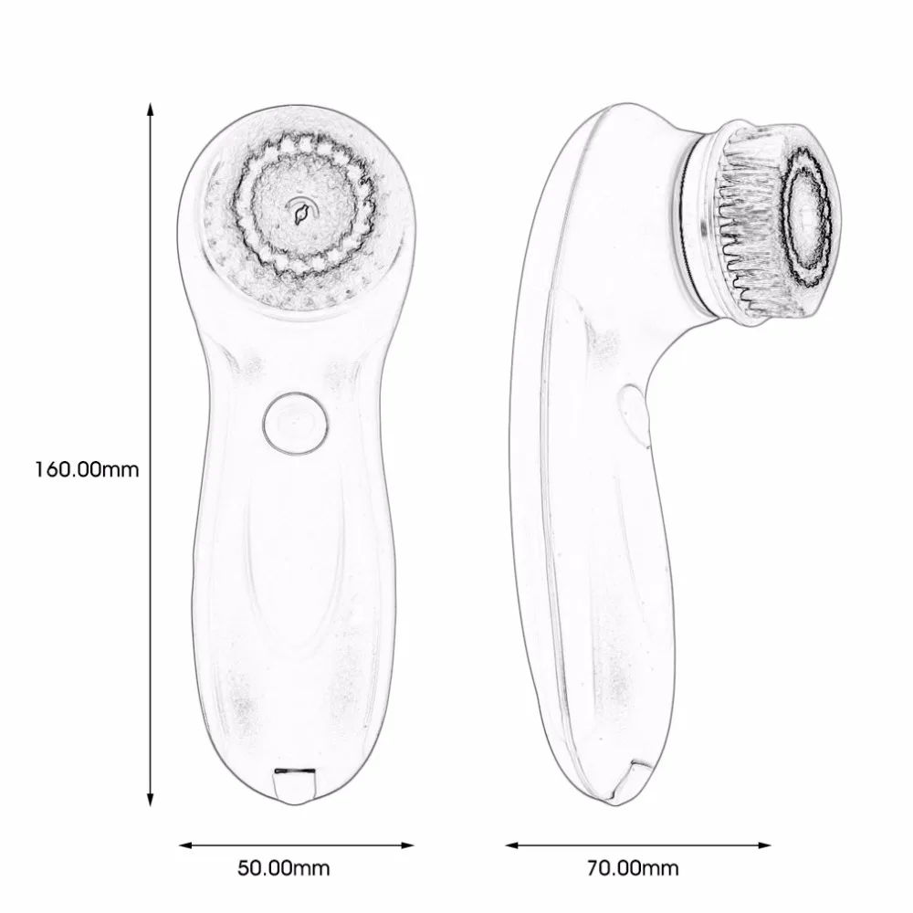 

New 3 In 1 Face Brush Cleansing Multifunction Electric Ultrasonic Wash Spa Skin Care Massage Face Brushes Facial Cleanser Tool