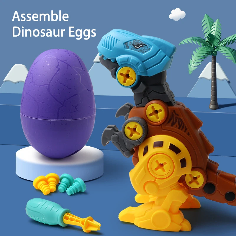 

Монтессори динозавр головоломки игрушки для детей 3D головоломки для детей яйца DIY образовательные Забавные игрушки головоломка Монтессори...