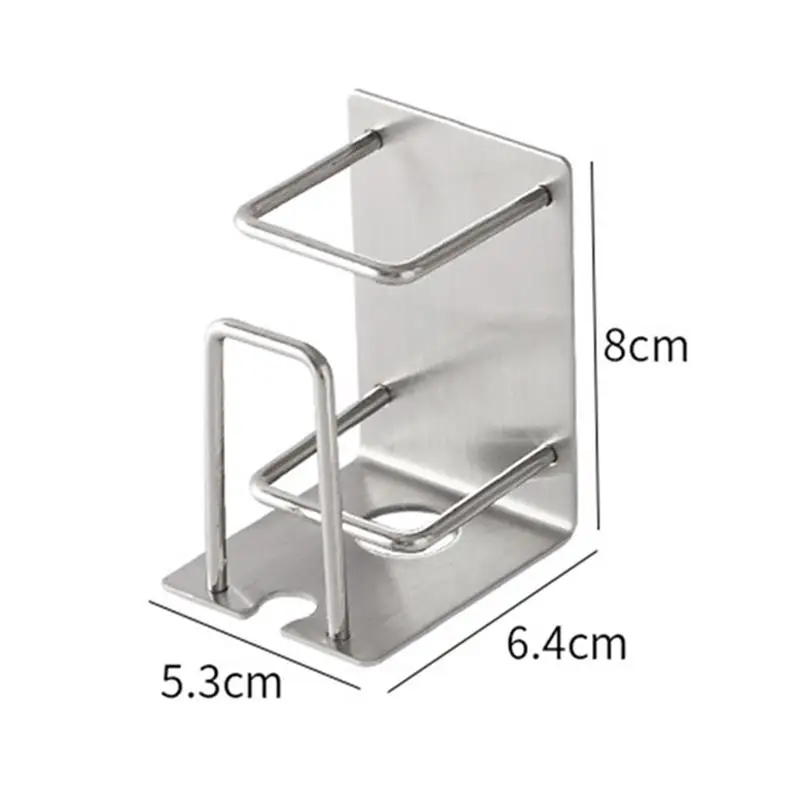 

Toothbrush Holder Stainless Steel Wall Mounted Punch Free Organizer Stand Creative Bathroom Electric Toothbrush Rack
