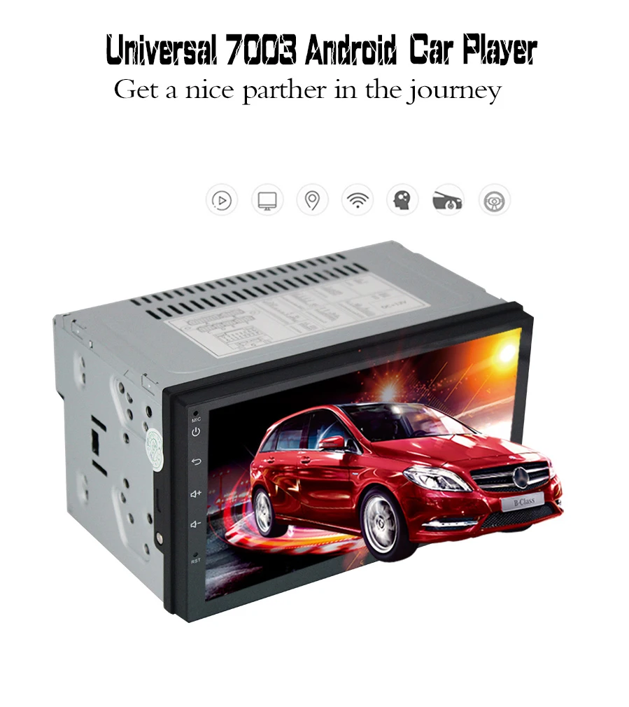 Автомобильный DVD плеер TOPSOURCE Универсальный 7 &quotWIFI RDS AV OUT Android 1 GPS 2din автомобильный