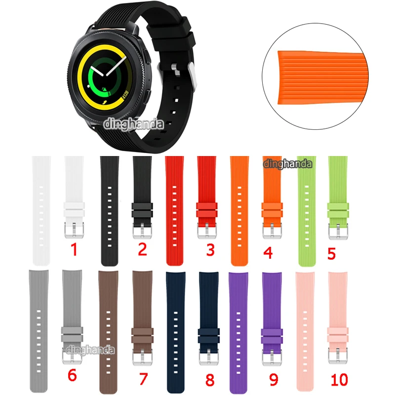 

20mm Soft Silicone Watch Band Strap For Samsung Galaxy Watch Active/Active2 40mm 44mm /Watch3 41mm/ 42mm/Sport R600/Gear sport