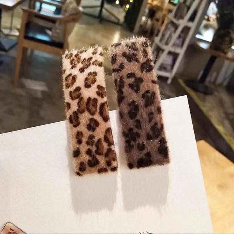 1 шт. Модные Винтажные заколки для волос с леопардовым принтом ткань большая