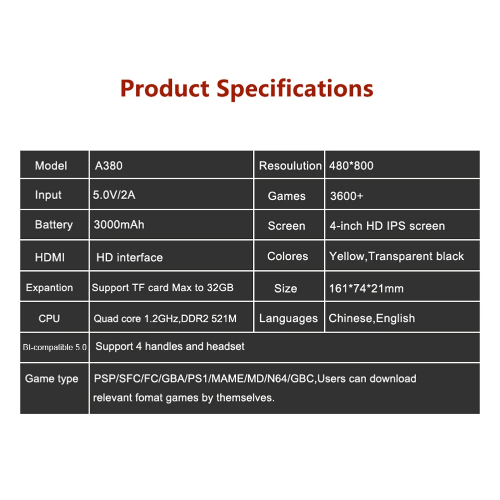 4 0 дюймов IPS HD портативная Ретро игровая консоль плюс большой экран