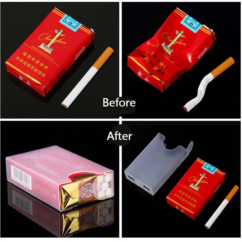 Чехол для сигарет портативный 30 шт. прозрачный пластиковый портсигар дымовая