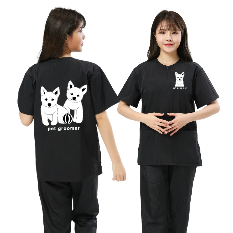 

2021 Pet Shop Work Clothes Suit Waterproof Apron with Pockets for Women Men Dog Grooming Gardening S/M/L/XL/2XL/3XL G0302