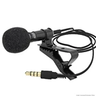 Конденсаторный мини-микрофон, петличный микрофон с креплением на лацкане, проводной, для телефона, портативный, Hi-Fi качество звука
