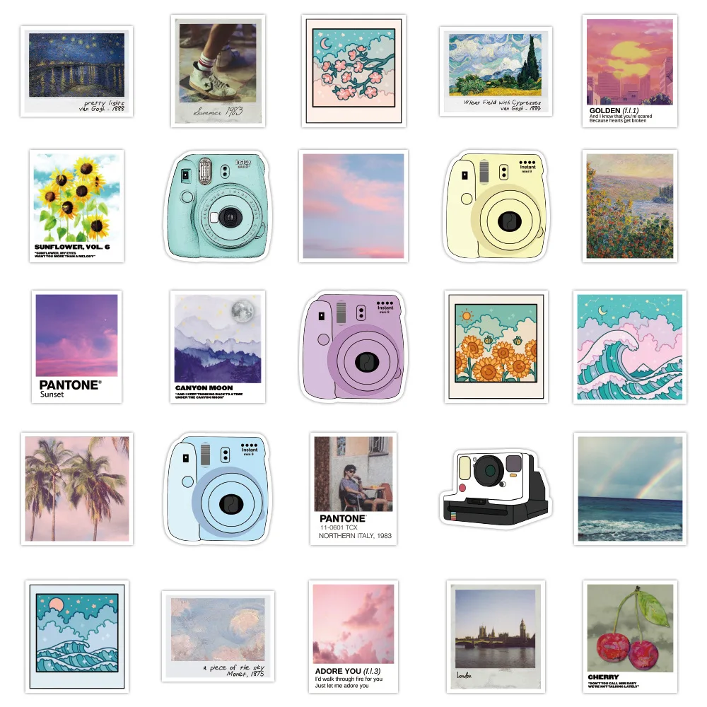 103050pcs camera landscape graffiti stickers laptop guitar luggage fridge phone bike waterproof sticker decal kid classic toys free global shipping