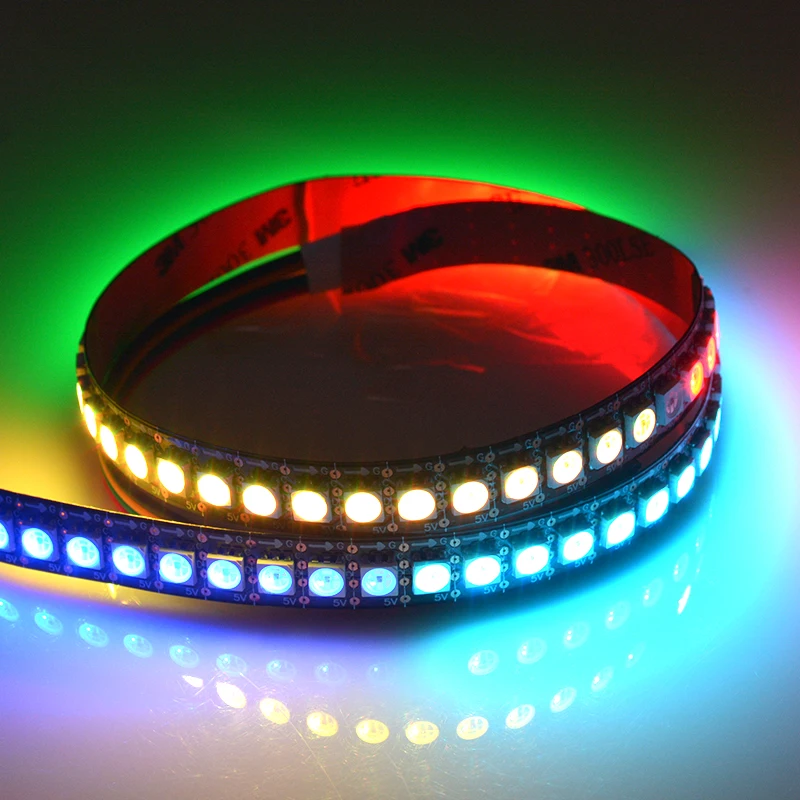 1 м 144 светодиодный s/M HD107S RGB полосы Цифровой пикселей светильник 5050 SMD адресуемых