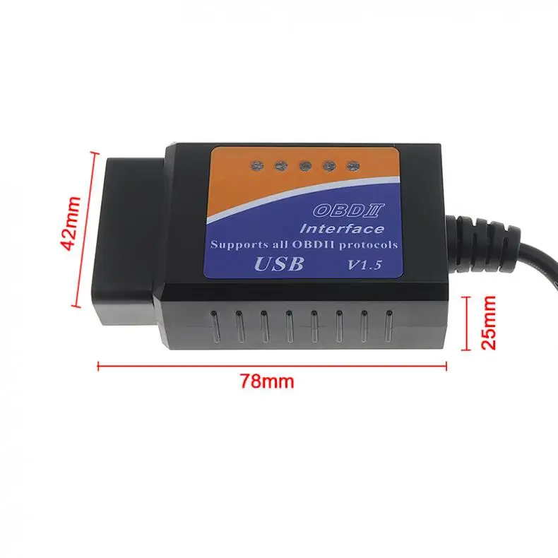 ELM327 V1.5 Супер Мини USB сканер беспроводной автоматический интерфейс считыватель