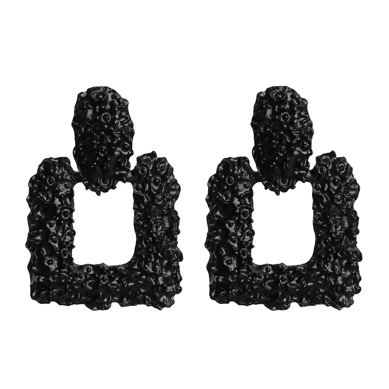 09 black Модные массивные серьги-капли для женщин, массивные большие геометрические металлические серьги, Женские Висячие серьги, современные ювелирные изделия - Окраска металла: 09 black