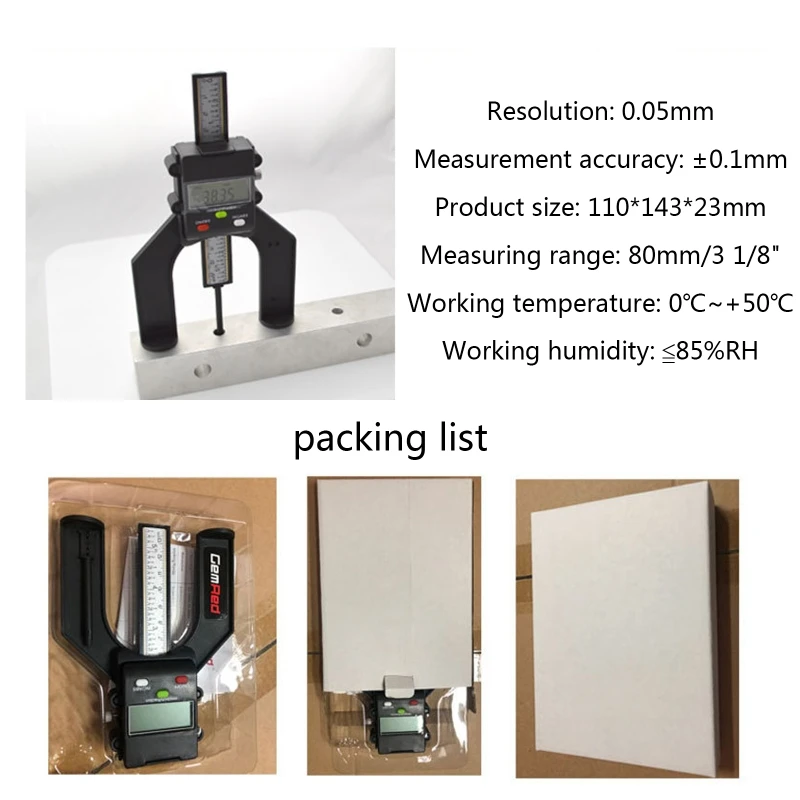 

Digital Depth Gauge LCD Magnetic Self Standing Aperture 80mm Hand Routers for Woodworking Milling Cutter Table Saw Router