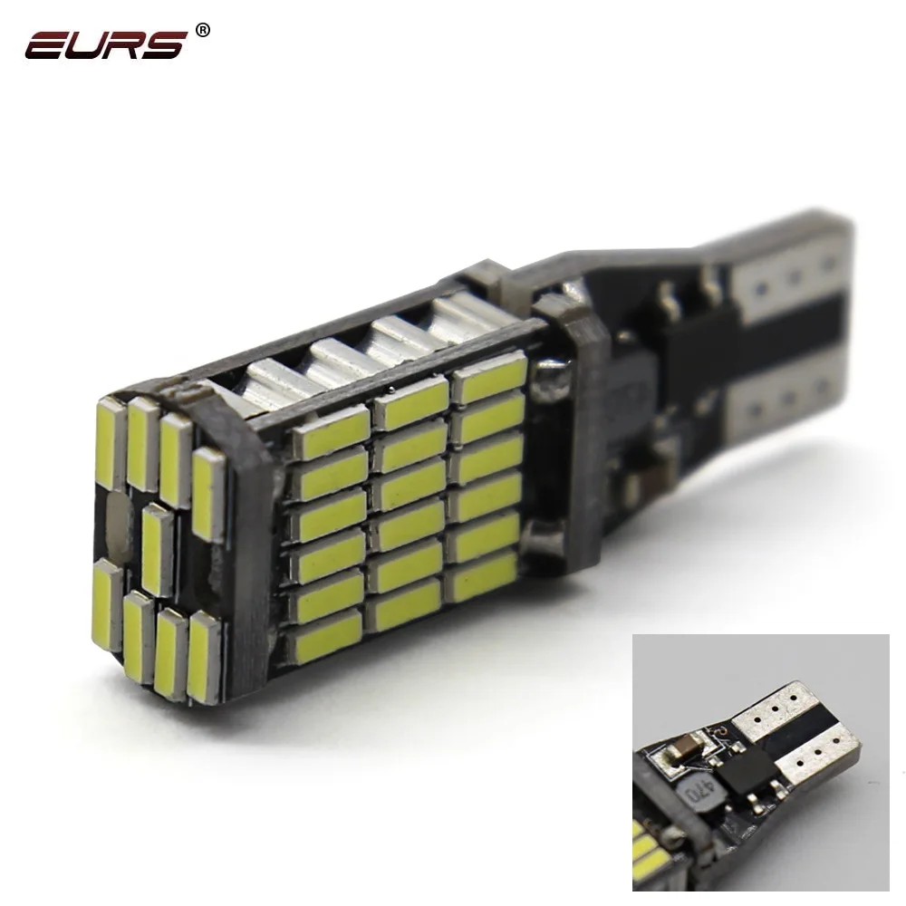 EURS 10 шт. T15 W16W 921 45 SMD светодиодный 4014 1156 T20 Canbus безошибочный резервный