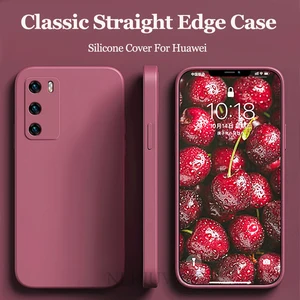 case for huawei p40 lite 4g 5g p40 p20 p30 pro mate 20 30 40 pro nova 5t 3i case silicone square for honor 9a 20 30 pro cover free global shipping