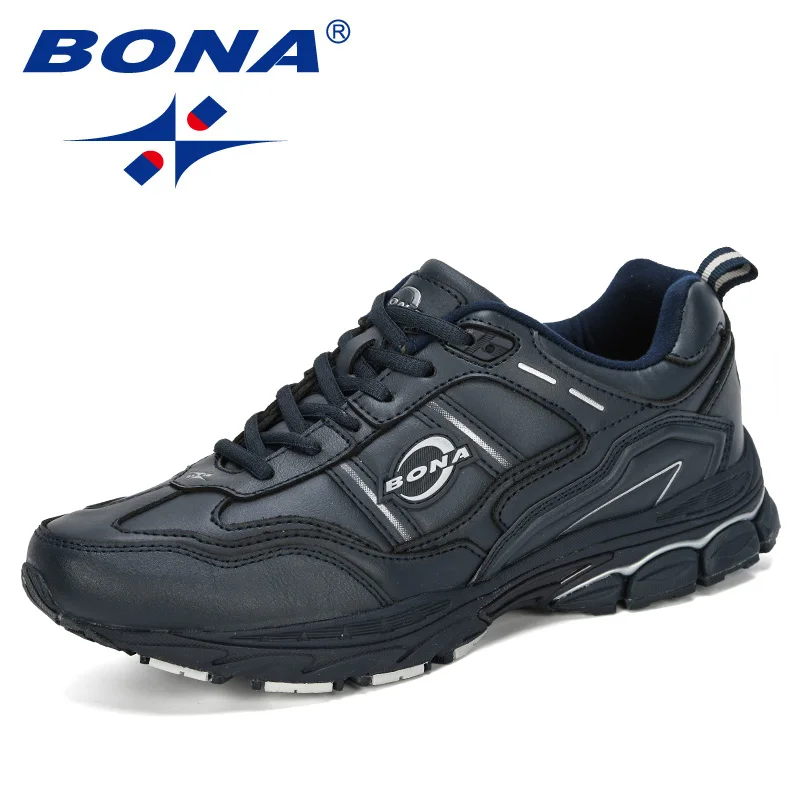 

BONA 2019 New Designer Fashion Krasovki Men's Casual Shoes Male Cow Split Leather Sneakers Lightweight Shoes Tenis Masculino