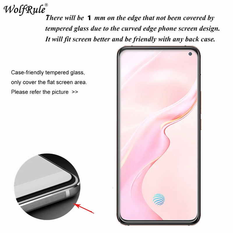 2 piezas de Protector de pantalla de vidrio Vivo X30 Protector de pantalla de vidrio templado para Vivo X30 Pro Protector de vidrio para Vivo X30 6,44"-2