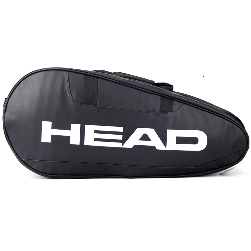 100% PU черная голова теннисная Сумка Многофункциональная большая Capaicity сумка для