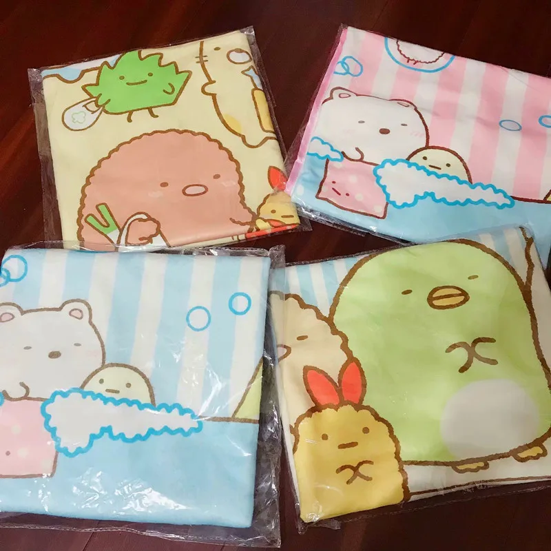 

Cute cartoon sumikko gurashi Children men and women absorbent bath towels cotton soft household large towels children blankets