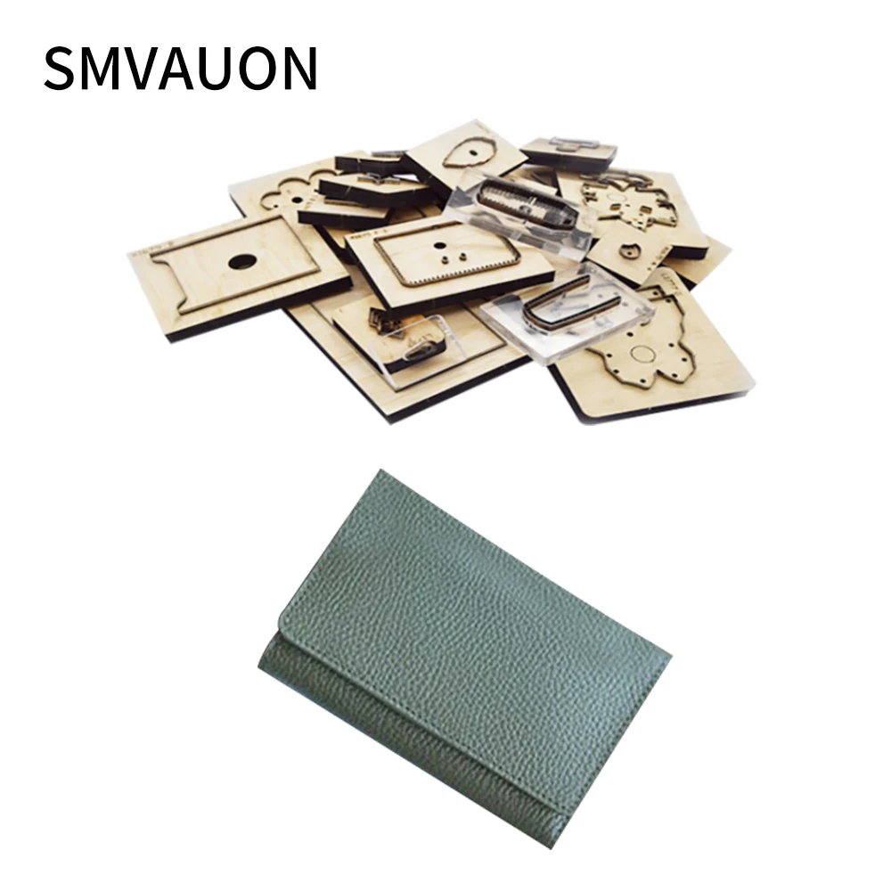 

Кожа Резак держатель для карт деревянный высечки поделки 2021 многофункциональный бумажник с отделением для карт сумка умирает подходит для ...