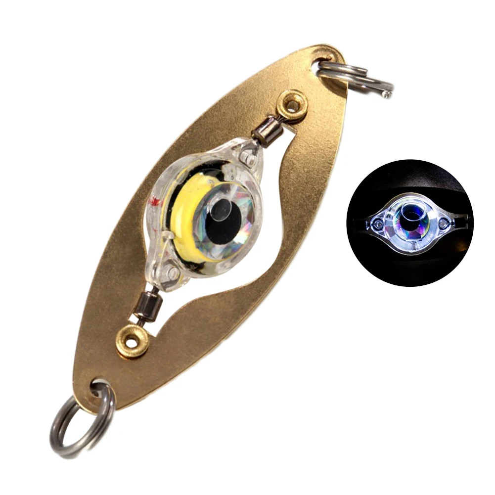 5.5cm LED Fishing Lure Light Deep Drop Fishing Spoons Underwater Eye Shape Fishing Lure Light Fishing Tackle Accessoires #