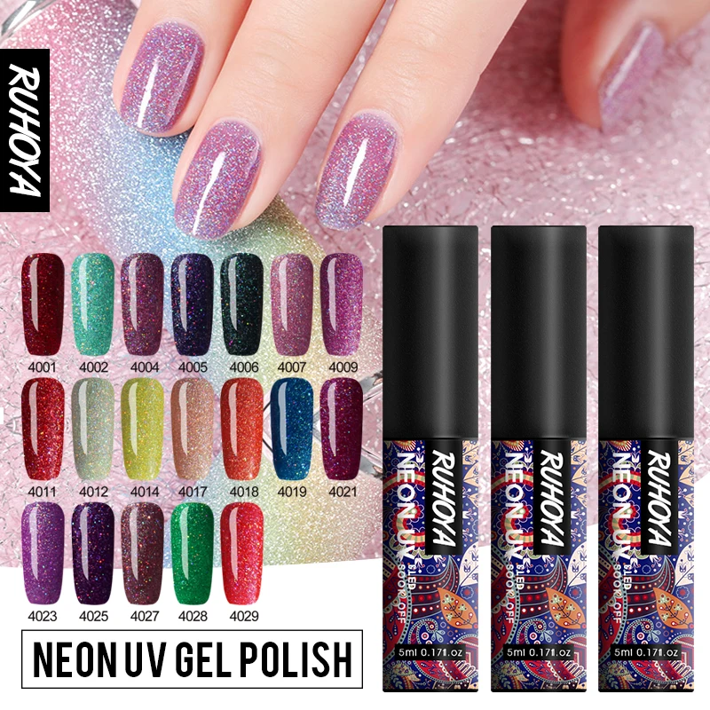 Ruhoya 5 мл неоновый лак для ногтей Vernis полуперманентный Маникюр 30 грунтовка