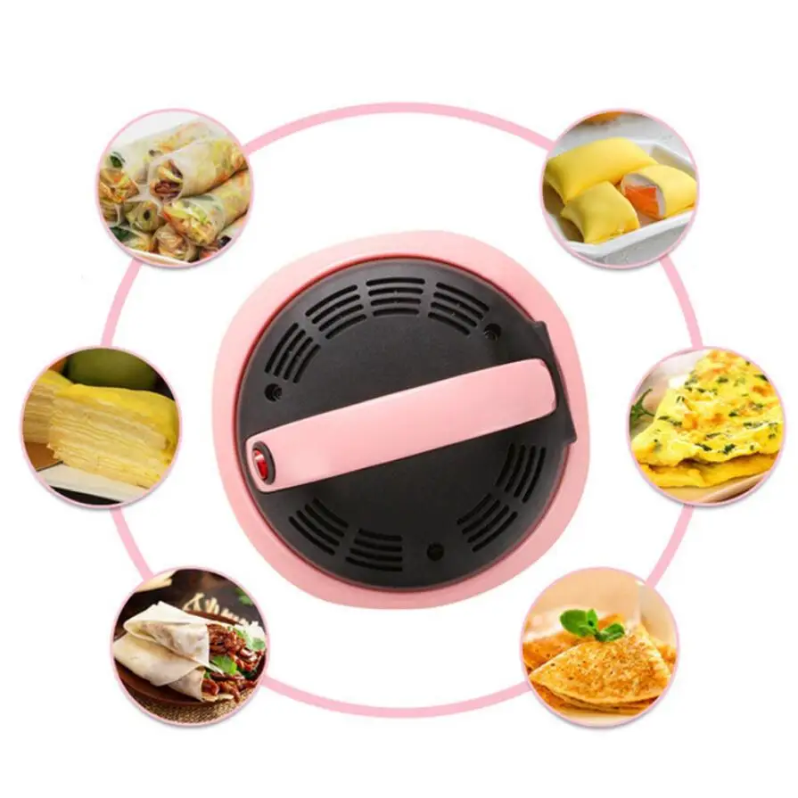 

220V Electric Crepe Maker spring roll Machine Pancake Machine baking pan Pie Cake maker Nonstick Griddle kitchen cooking tools