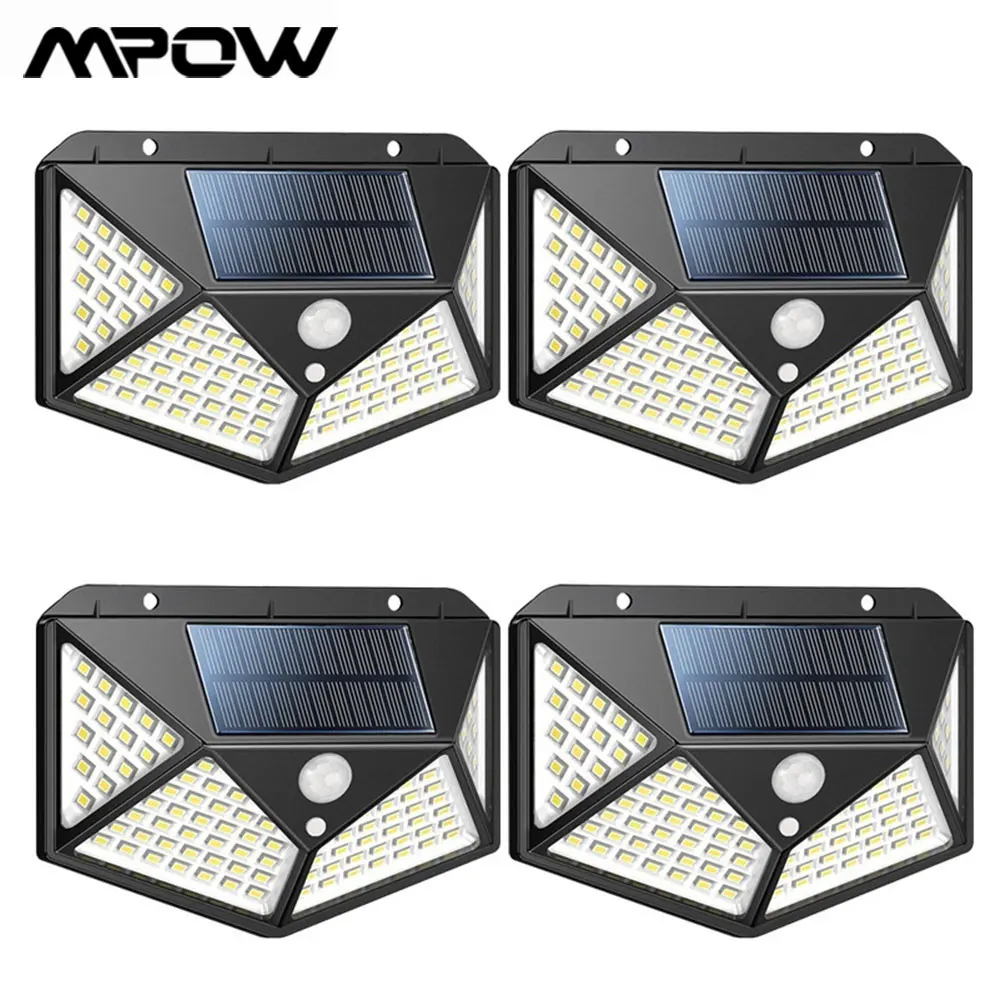 

114 LEDs Solar Wall Light 3 Modes Motion Sensor 270° Wide Angle Waterproof Charging Wall Light for Garden Pathway Outdoor Lamps