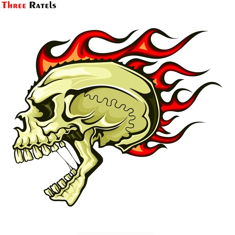 Водонепроницаемая наклейка в виде черепа с черепом трех уровней для рукоделия