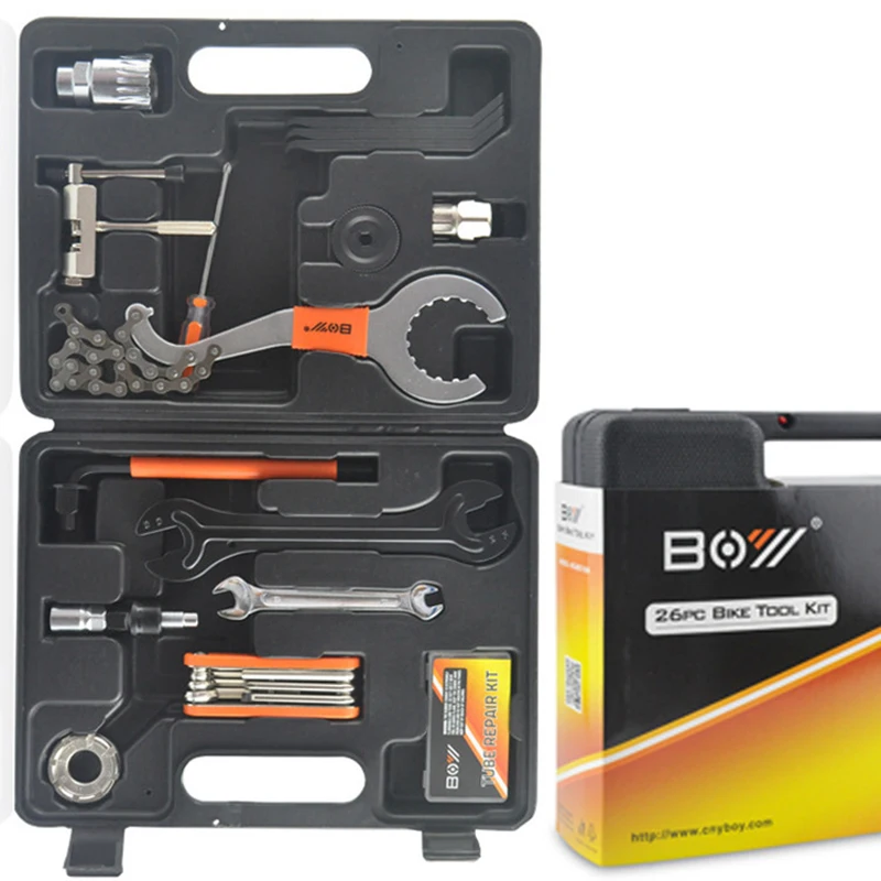 

Boy Mountain Bike Tool Set Combination Bicycle Toolbox Loading Repair Portable Tire Repair Maintenance Disassembly