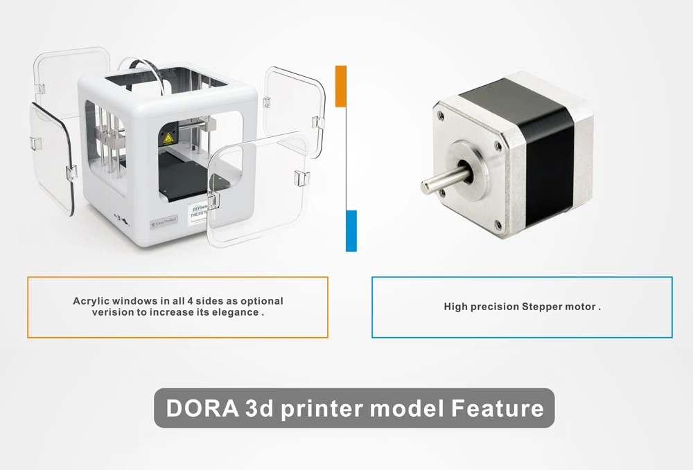 EasyThreed 3d принтер Дора PLA нити Мини Бытовая образовательная высокая точность 2," ЖК сенсорный экран 100 мм/сек. части 3d принтера
