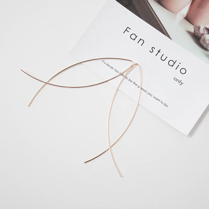 Серьги в форме рыбы простые серьги ручной работы из медной проволоки для женщин