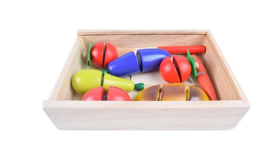 Детские деревянные игрушки ролевые игры кухонные режущие фруктовые овощные