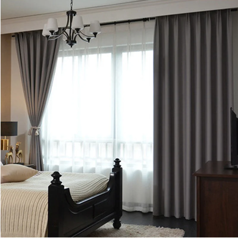 Затемняющие шторы для спальни однотонные оконные гостиной плотные тканевые