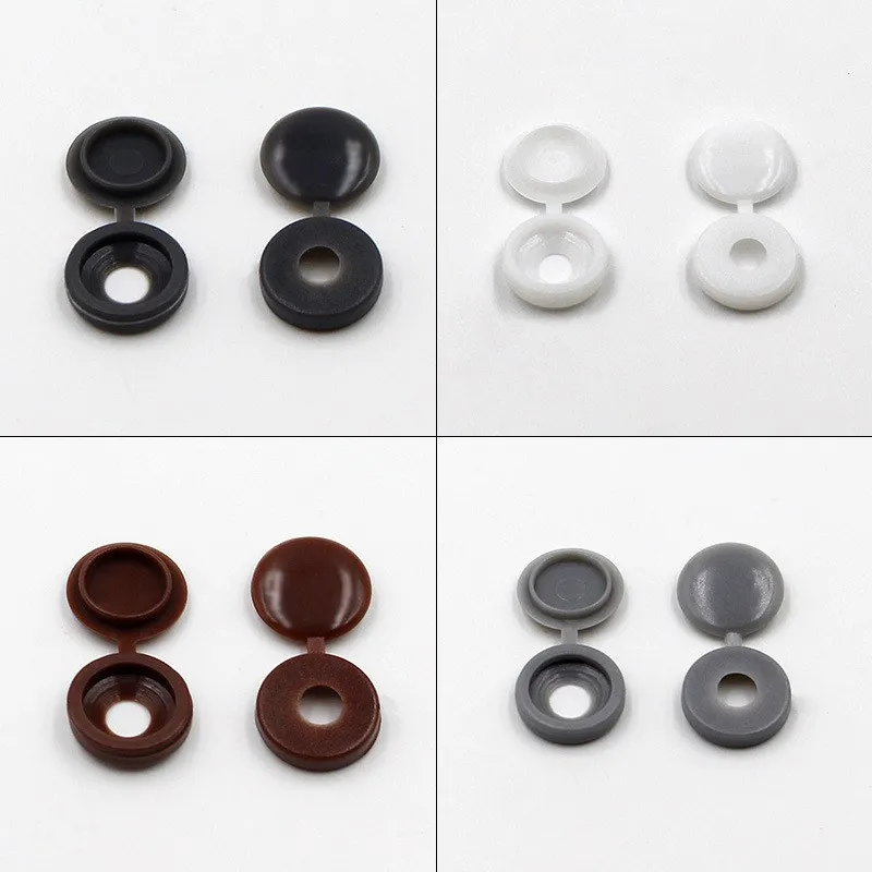 

50pcs Connecting Screw Caps Fixing Self Tapping Screw For License Plate Number Plate Fitting Car White Hinged Cover Cap