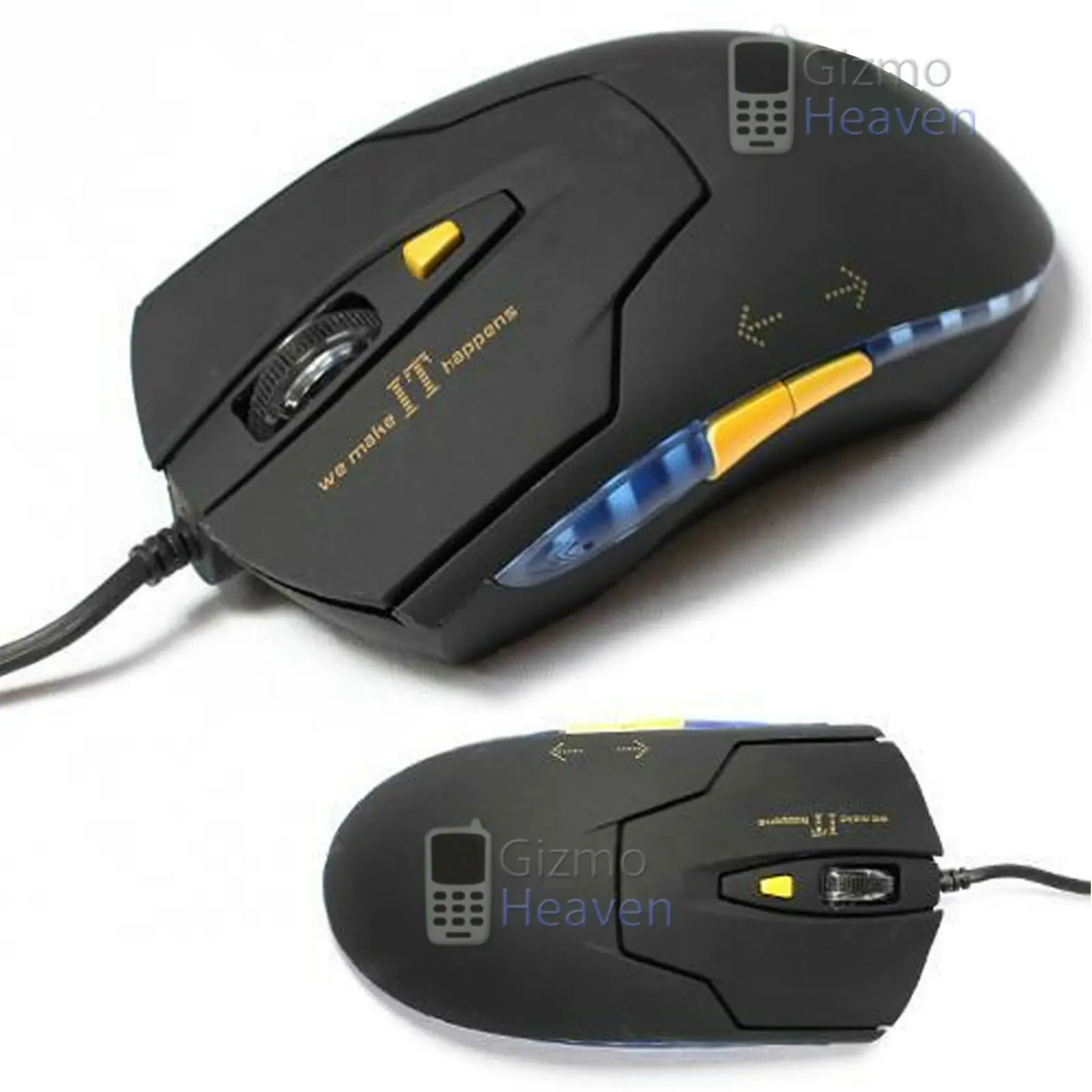 

LED LASER USB WIRED OPTICAL GAME GAMING MOUSE PC 6 BUTTONS ADJUSTABLE 1200 DPI