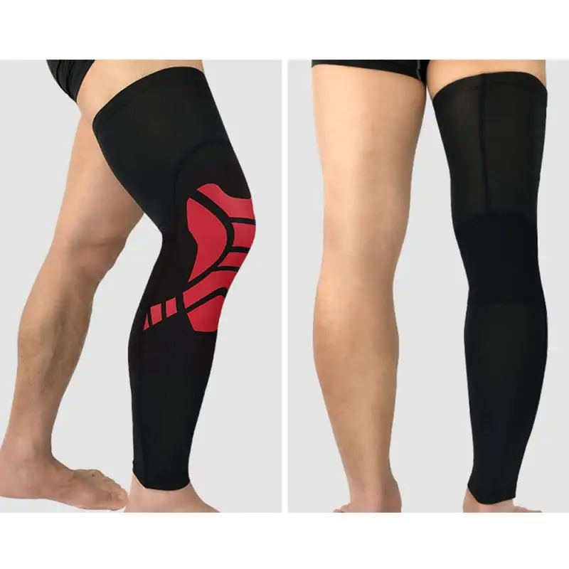 

Sports Silicone Professional Long Knee Support Brace Pad Protector Sports Basketball Leg Sleeve Sports Kneepad Leggings
