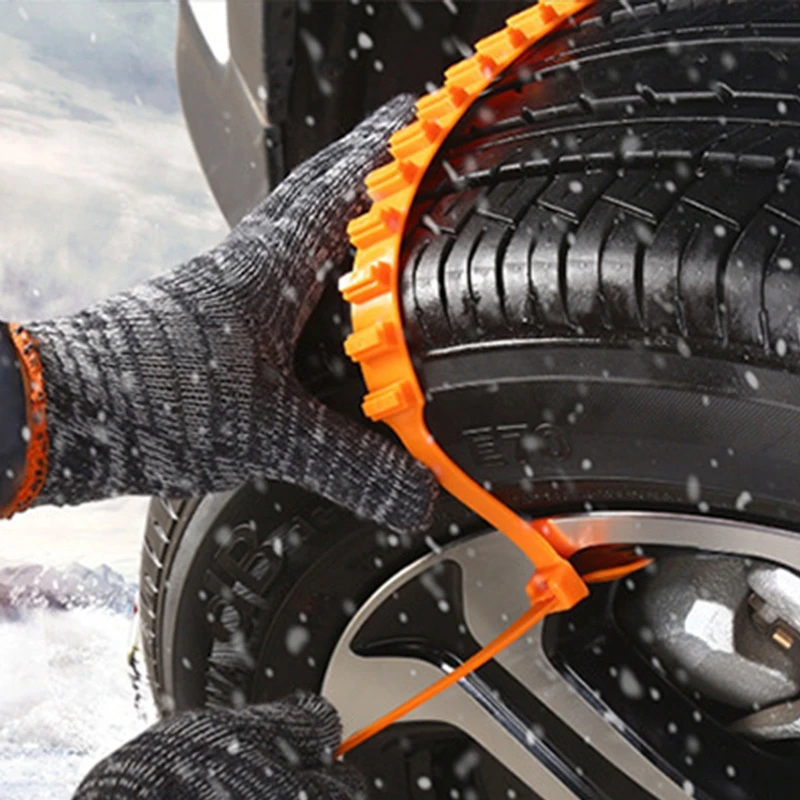 

2021 New 10pcs/set Automobile Universal Anti-skid Snow Chain Off-road Vehicle Tire Snow Chains Emergency Non-slip Cable Ties