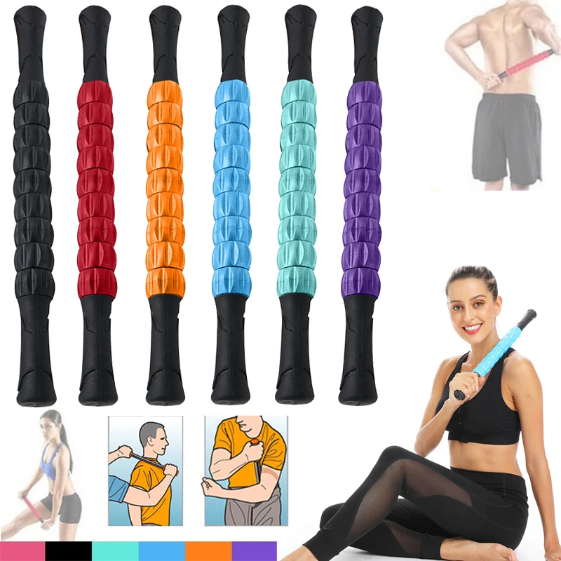 

Массажная палочка для йоги, точечный ролик для пилатеса, инструмент для физического массажа мышц, оборудование для фитнеса, роликовая палоч...