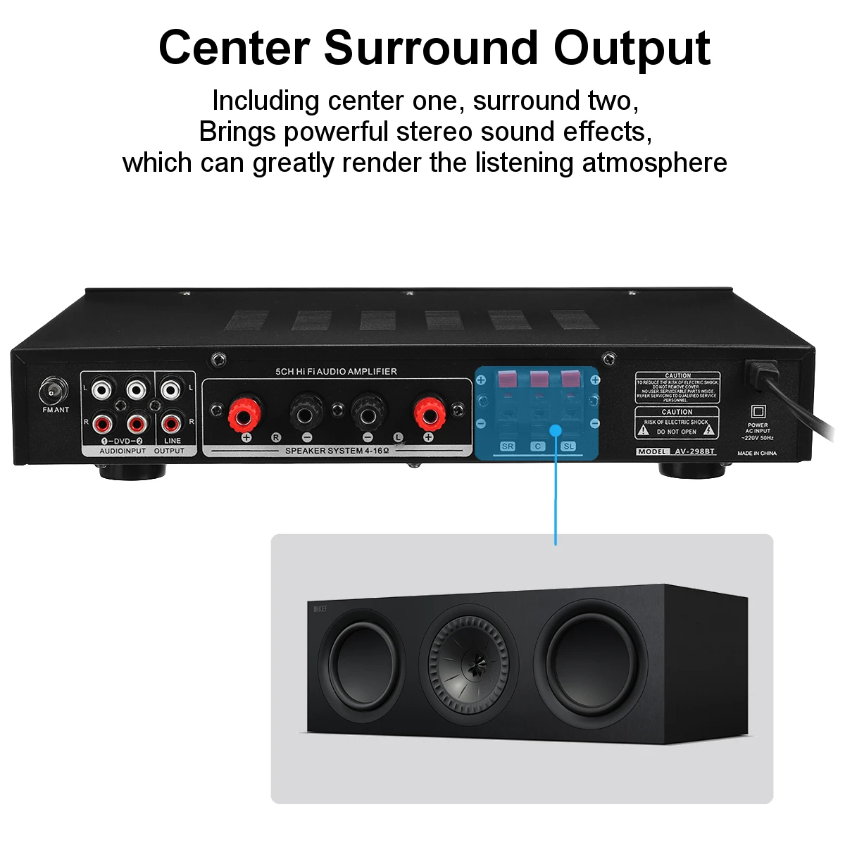 Усилитель мощности bluetooth ЖК дисплей аудио Hi Fi 800 Вт 220 В 240 50 Гц 5 каналов домашний