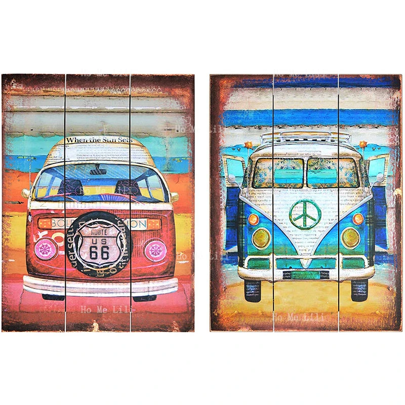 

The Pure Blue Prints Canvas Wall Art Wooden Backing Boards Vintage Recreation Vehicle Perfect For Home Or Office Decor