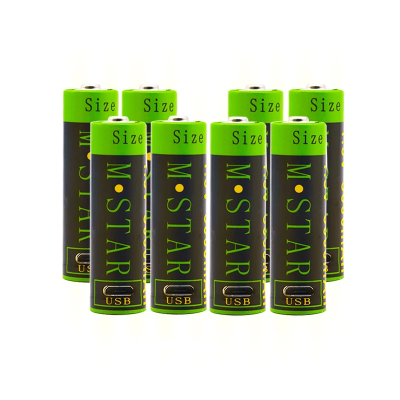 2 шт 1 5 V 3000mAh AA Аккумуляторная батарея литий-ионная полимерная с USB перезаряжаемая