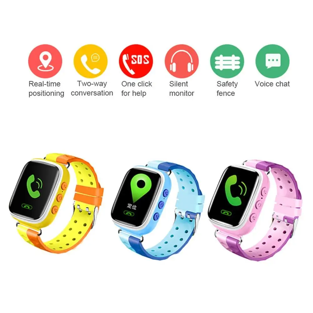 Позиционирование Детские умные часы LPS трекер камера игры фонарик SOS мониторинг