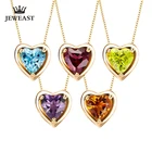 ENZOZB Натуральный топазГранат 18K кулон из чистого золота Real AU 750 ТВЕРДОЕ ЗОЛОТО высококлассные модные классические изысканные ювелирные изделия горячая Распродажа Новинка 2020