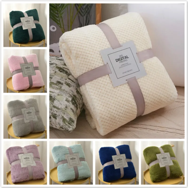 Плюшевое Флисовое одеяло в полоску супер мягкое фланелевое однотонное