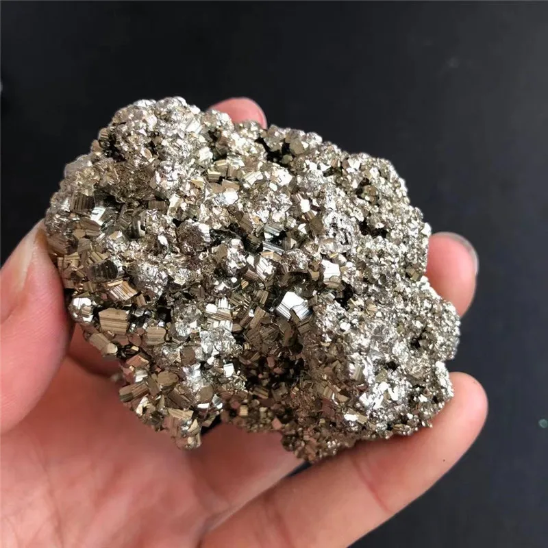 

Natural quartz crytsals healing stones yellow pyrite rough for home decoration