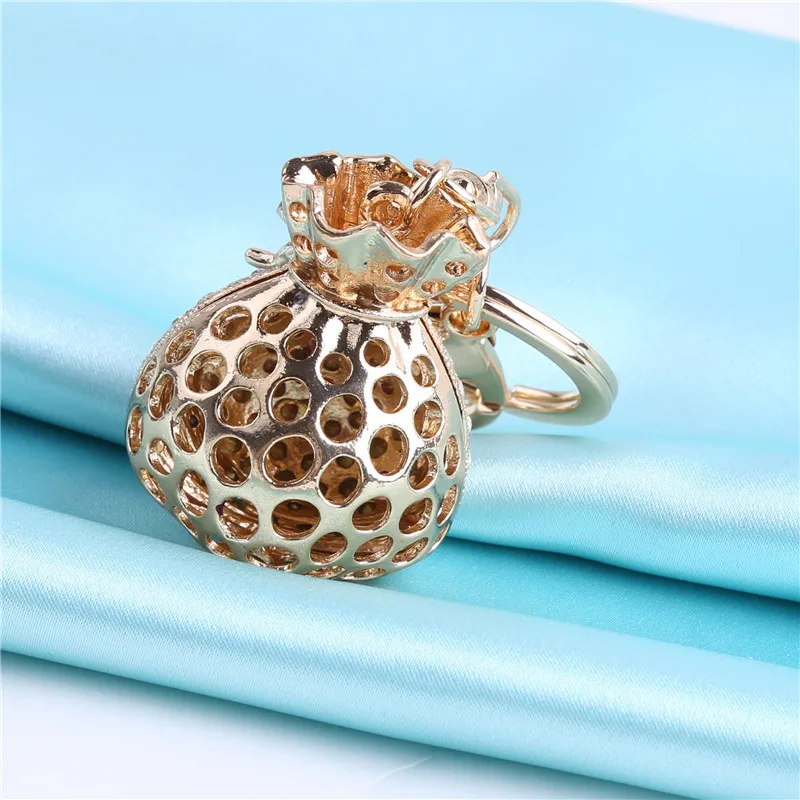 Новинка брелок для ключей со стразами модный кошелек Fukubukuro автомобильный кольцо