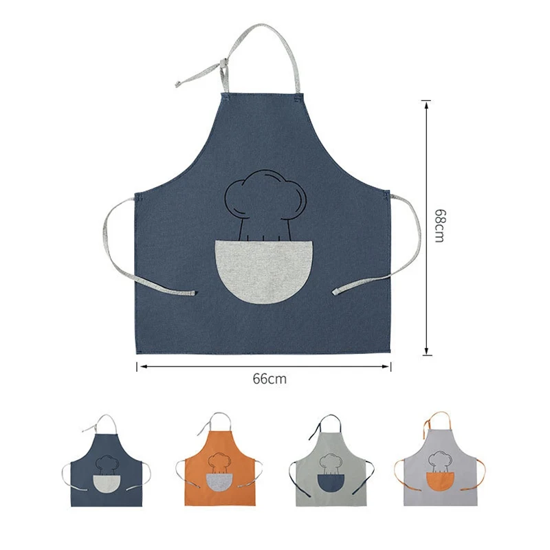 

Household Chef Kitchen Aprons Unisex Dinner Party Aprons BBQ Bib Apron For Women Cooking Baking Restaurant Apron Cleaning Tools