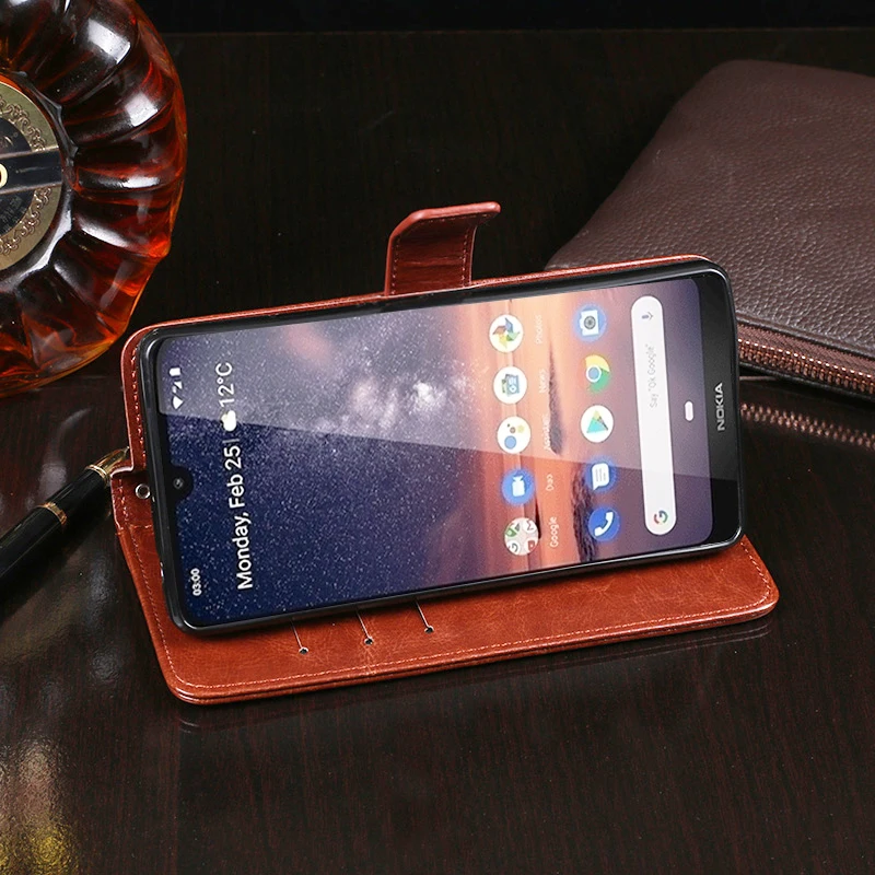 Для Nokia 3 2 чехол-Бумажник Флип Бизнес Стенд кожаный чехол для телефона Fundas