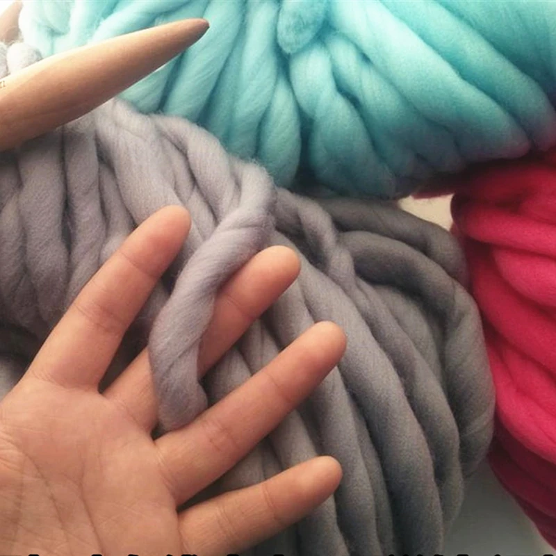 250 г Экстра Толстая линия Исландская шерсть ручная вязка шарф шляпа супер толстая