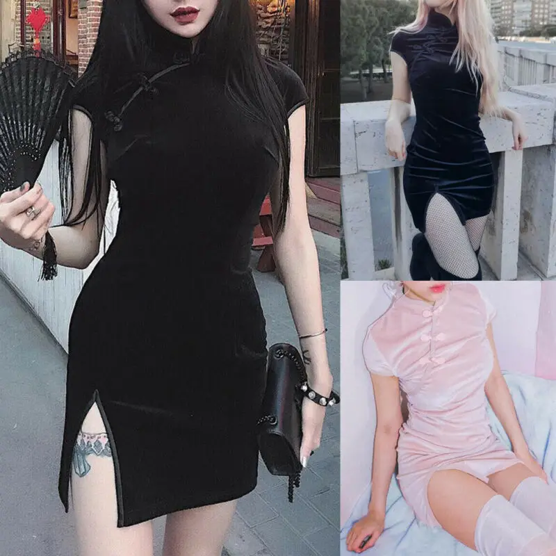 Женское вечернее платье с разрезом Pretty элегантное Бордовое простого дизайна