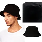 Панама в стиле унисекс, однотонная пляжная шляпа от солнца, для рыбалки, в стиле хип-хоп, черная, белая, 2022